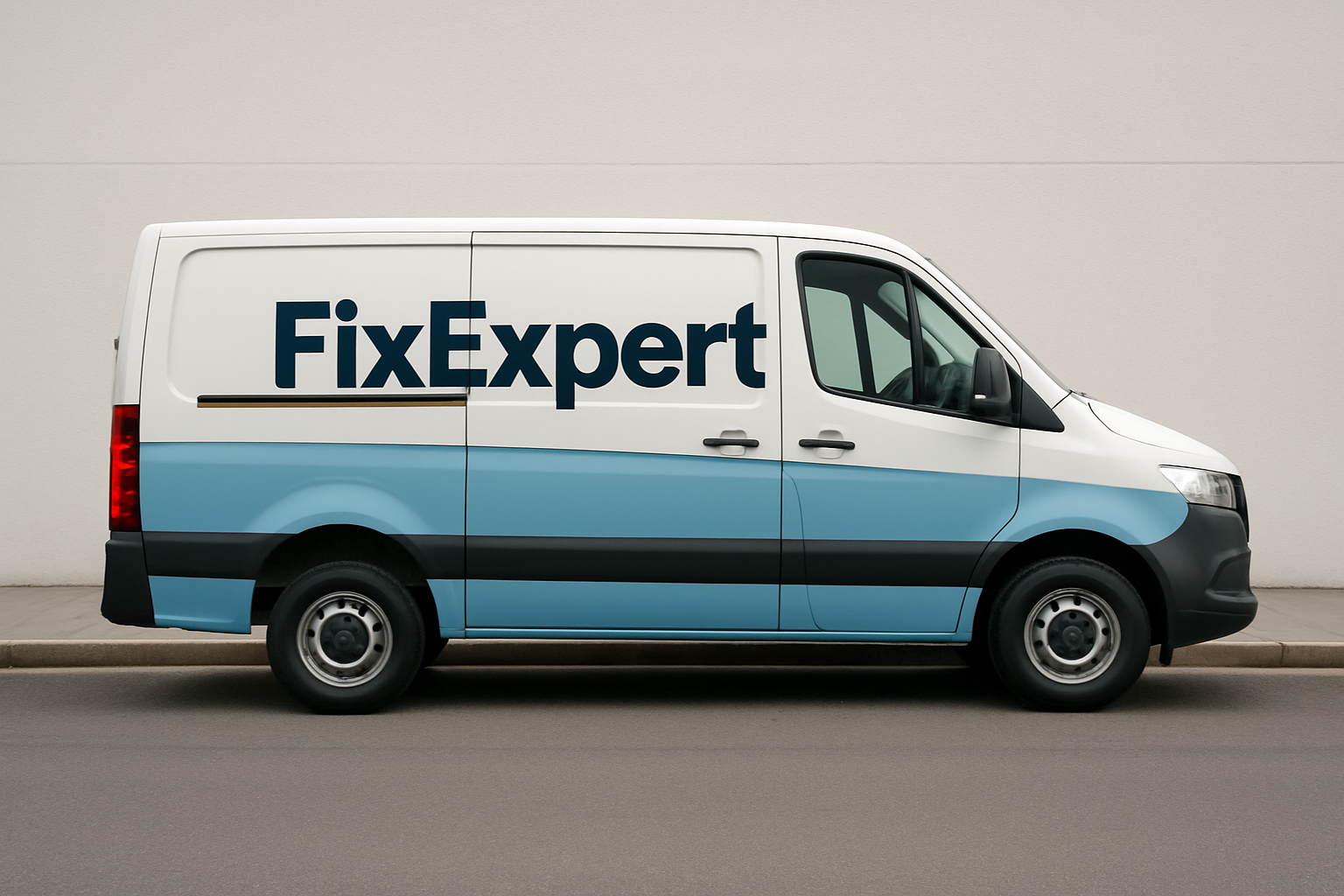  a van of shipping in the middle of the van there will be FixExpert text 